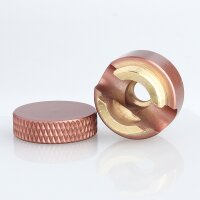 Lampen Distanz-Aufhänger „Affenschaukel“ – Messing kupferfarbig lackiert 20x4,3 mm, Metall, Umlenkung von Kabeln