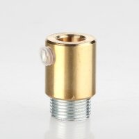M13x1 Zugentlastung Klemmnippel, Metall Messing roh, mit...