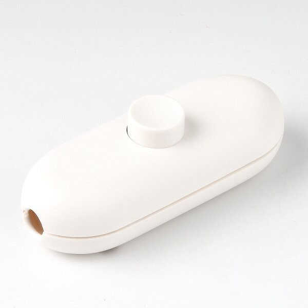 Schnurschalter Schnur-Zwischenschalter weiss 81x32mm 250V/2A mit Druckschalter