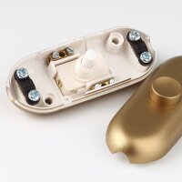 Schnurschalter Schnur-Zwischenschalter gold 81x32mm 250V/2A mit Druckschalter