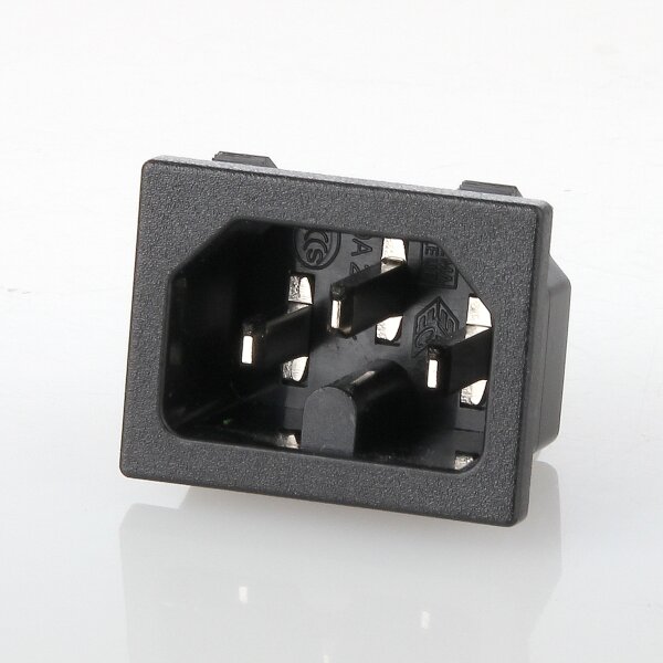 Heißgeräte-Einbaustecker schwarz 250V/10A 3-polig passend für Lagrange C072287