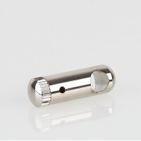 Messing Stahlseilhalter mit 1 Klemmschraube, vernickelt, Ø 9 mm
