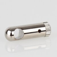 Messing Stahlseilhalter mit 1 Klemmschraube, vernickelt, Ø 9 mm