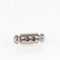 Messing Stahlseilhalter mit 2 Klemmschrauben, vernickelt, Ø 6 mm