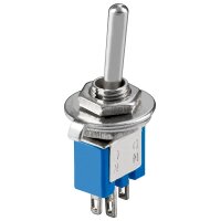 Miniatur Kippschalter blau 3A/125V 1xUM 3 Pins Goobay