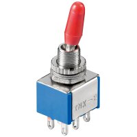 Miniatur Kippschalter blau 3A/250V 2xEIN/EIN 6 Pins Goobay