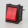 interBär Wippschalter 2-polig, rot beleuchtet, 250V/16A, 30x22 mm