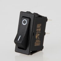 interBär Wippschalter 1-polig, schwarz, 250V/16A,...