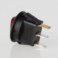 interBär Wippschalter 1-polig, rot beleuchtet, 250V/10A, Ø 20 mm