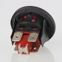 Drucktasten-Schalter rund rot beleuchtet 2-polig 25 mm...