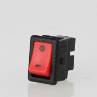 interBär Wippschalter 1-polig, rot beleuchtet,...