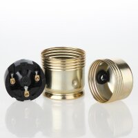 E27 Metall-Lampenfassung vermessingt ohne...
