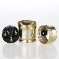 E27 Metall-Lampenfassung vermessingt ohne Außengewinde mit seitlichem Kabel Eingang 250V/4A