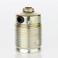 E27 Metall-Lampenfassung vermessingt Außengewinde...