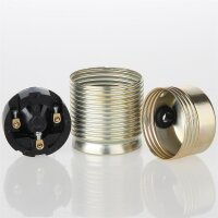 E27 Metall-Lampenfassung vermessingt Außengewinde mit seitlichem Kabel Eingang 250V/4A