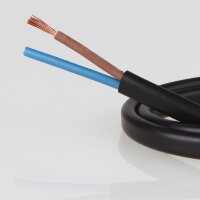 PVC-Lampenkabel schwarz 2-adrig 2x0,75 mm² H03VVH2-F...