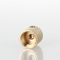 M10x1 Innengewinde Messing Stahlseilhalter mit M4 Quergewinde, roh, 12x12 mm