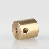 M10x1 Innengewinde Messing Stahlseilhalter mit M4 Quergewinde, roh, 12x12 mm