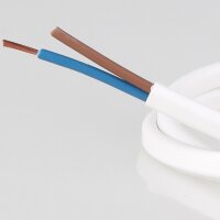 PVC-Lampenkabel weiß 2-adrig 2x0,75 mm²...