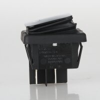 interBär Wippschalter 2-polig, schwarz, IP65 spritzwassergeschützt, 250V/16A, 30x22 mm
