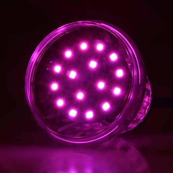 E14 LED Kappenlampe 1,2W pink – 16+4 SMD, 230V, passend für Diamantschliffkappen