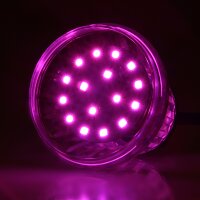 E14 LED Kappenlampe 1,2W pink – 16+4 SMD, 230V,...
