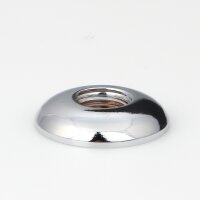 M10x1 Halbrundmutter 24x5mm | Messing verchromt | Lampenbau