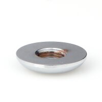 M10x1 Halbrundmutter 24x5mm | Messing verchromt | Lampenbau