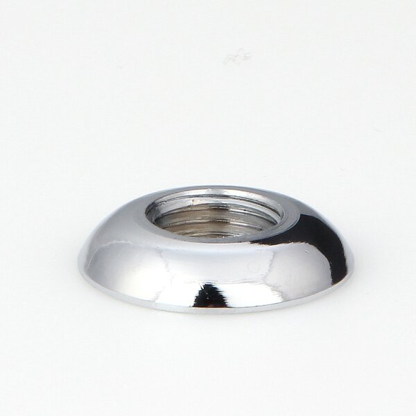 M10x1 Halbrundmutter 20x4mm | Messing verchromt | Lampenbau