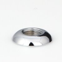 M10x1 Halbrundmutter 20x4mm | Messing verchromt | Lampenbau