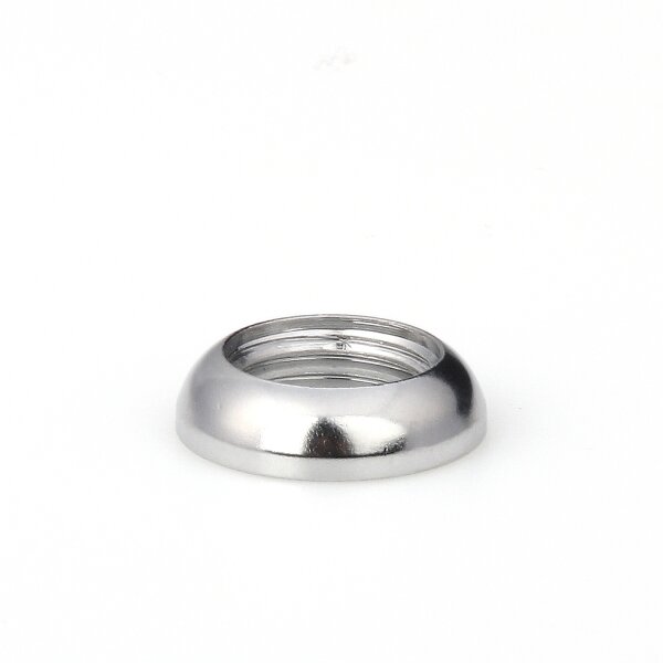 M10x1 Halbrundmutter 15x4mm | Messing verchromt | Lampenbau