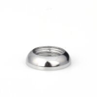 M10x1 Halbrundmutter 15x4mm | Messing verchromt | Lampenbau