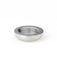 M10x1 Halbrundmutter 15x4mm | Messing verchromt | Lampenbau