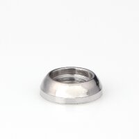 M8x1 Halbrundmutter 13x4mm | Messing verchromt | Lampenbau