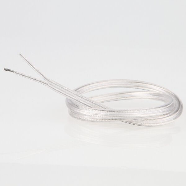 PVC-Lampenkabel transparent 2-adrig 2x0,75 mm² H03VV-F Durchmesser 5,5mm - Meterware