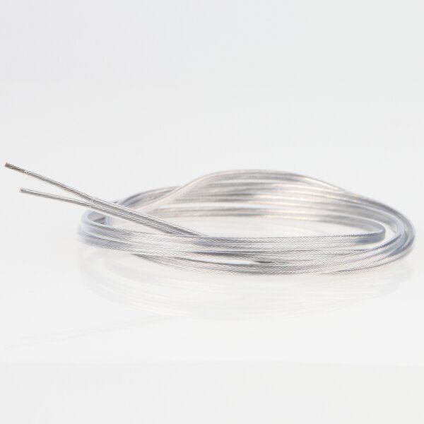 PVC Lampenkabel Flachkabel transparent 2-adrig, 2x0,75mm² LiVz6YYw FEP/FEP superdünn - Meterware