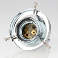 Lampen-Glashalter Set mit E27 Premium-Fassung und Metall-Zugentlaster, verchromt 62x57