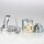 Lampen-Glashalter Set mit E27 Premium-Fassung und Metall-Zugentlaster, verchromt 62x57