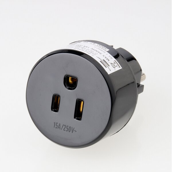 Reisestecker-Adapter USA/Japan auf Deutschland 15A/250V – Brennenstuhl