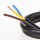 PVC-Lampenkabel schwarz 3-adrig 3x0,75 mm² H03VV-F – Rundkabel - Meterware