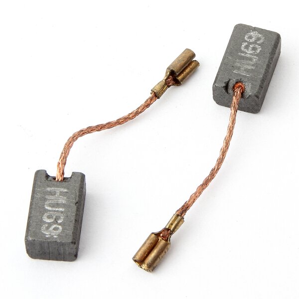 Kohlebürsten für Bohrmaschinen – 6×8×13 mm, mit Kabel, Feder & Kabelschuh (1 Paar)