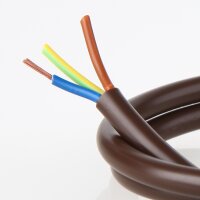 PVC-Lampenkabel braun 3-adrig 3x0,75 mm² H03VV-F...