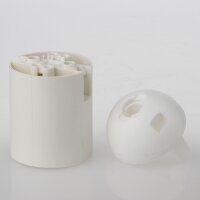 E27 Thermoplast Fassung weiß Glattmantel 2-teilig...