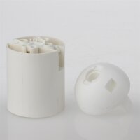 E27 Thermoplast Fassung weiß Glattmantel 2-teilig M10x1 Innengewinde