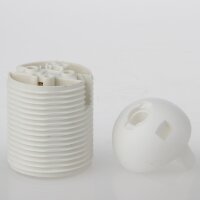 E27 Thermoplast Fassung weiß Gewindemantel 2-teilig...