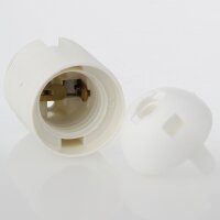E27 Thermoplast Fassung weiß Gewindemantel 2-teilig M10x1 Innengewinde