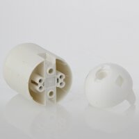 E27 Thermoplast Fassung weiß Gewindemantel 2-teilig M10x1 Innengewinde