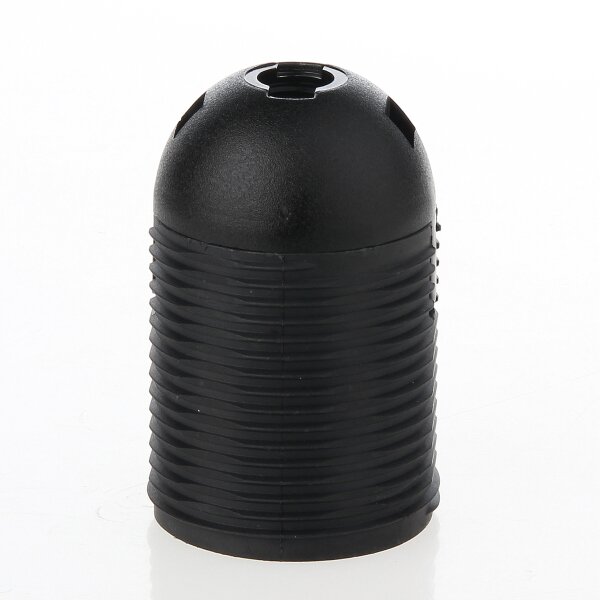 E27 Thermoplast Fassung schwarz Gewindemantel 2-teilig M10x1 Innengewinde