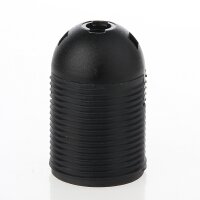 E27 Thermoplast Fassung schwarz Gewindemantel 2-teilig...