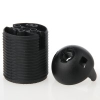 E27 Thermoplast Fassung schwarz Gewindemantel 2-teilig...